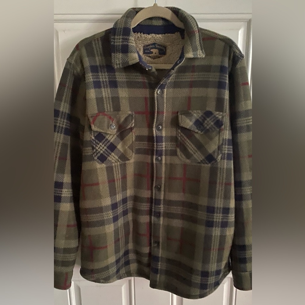 Green Fleece-Lined Flannel